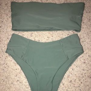 Olive High-waisted Bikini